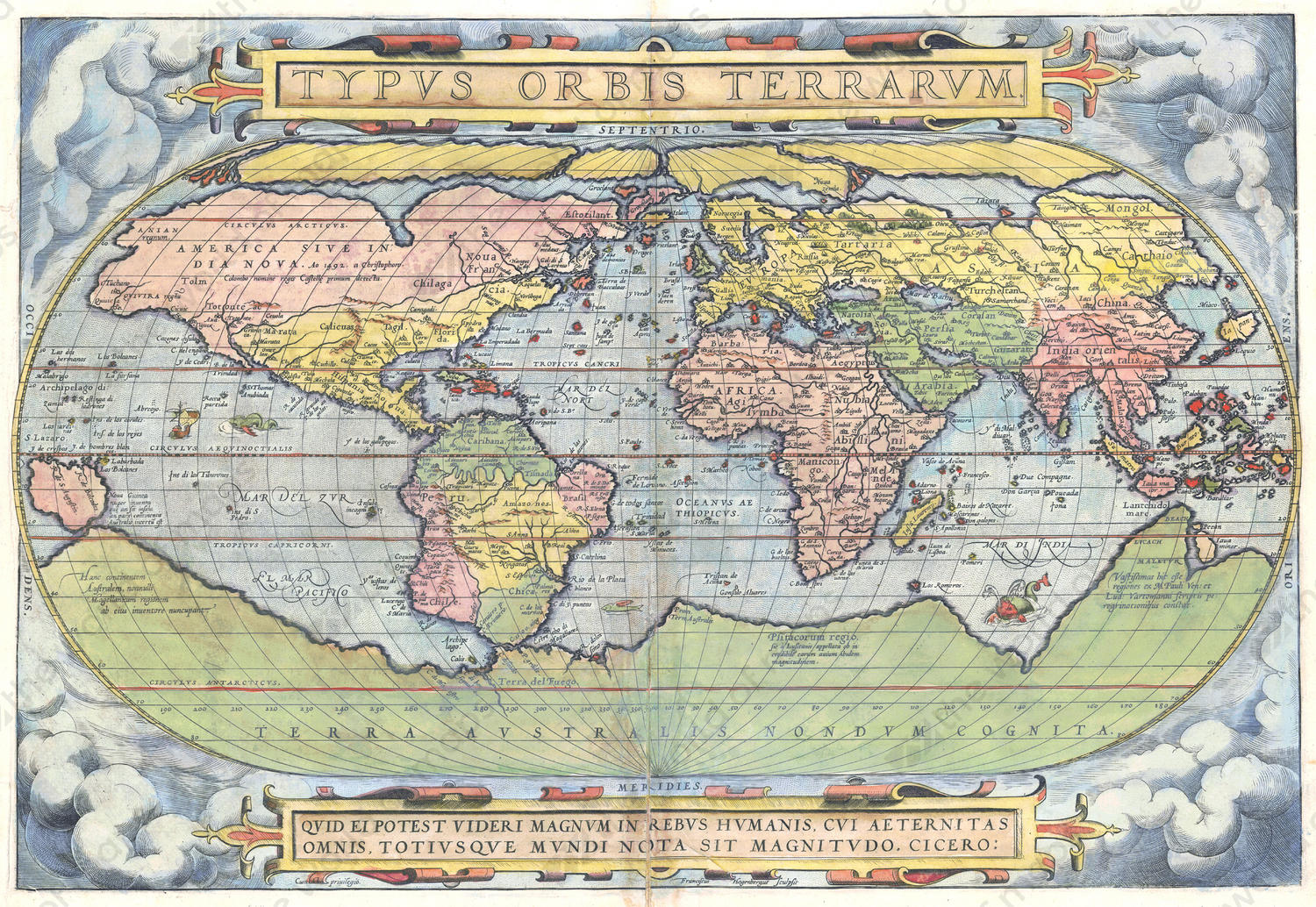 abraham ortelius world map
