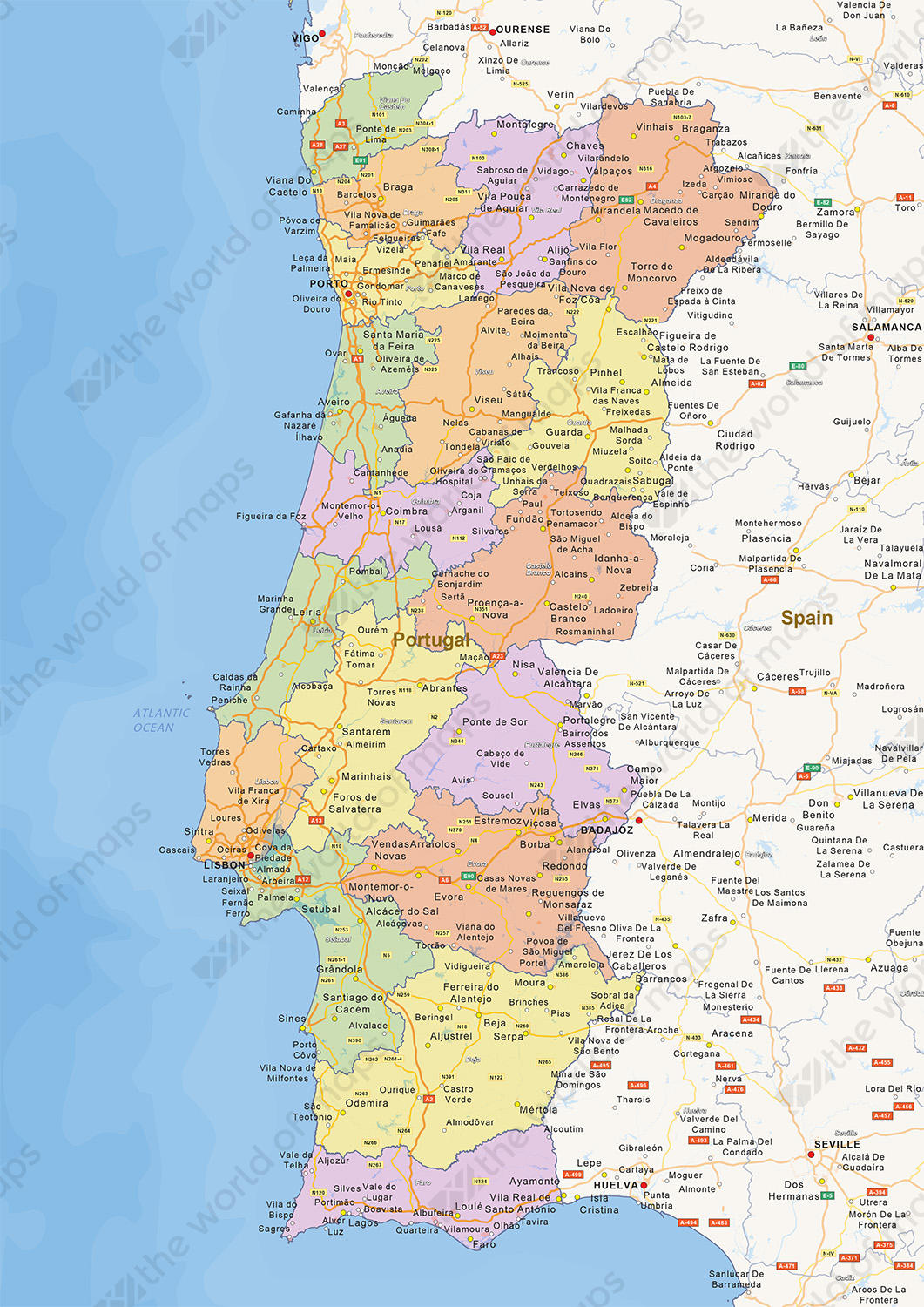 mapa portugal