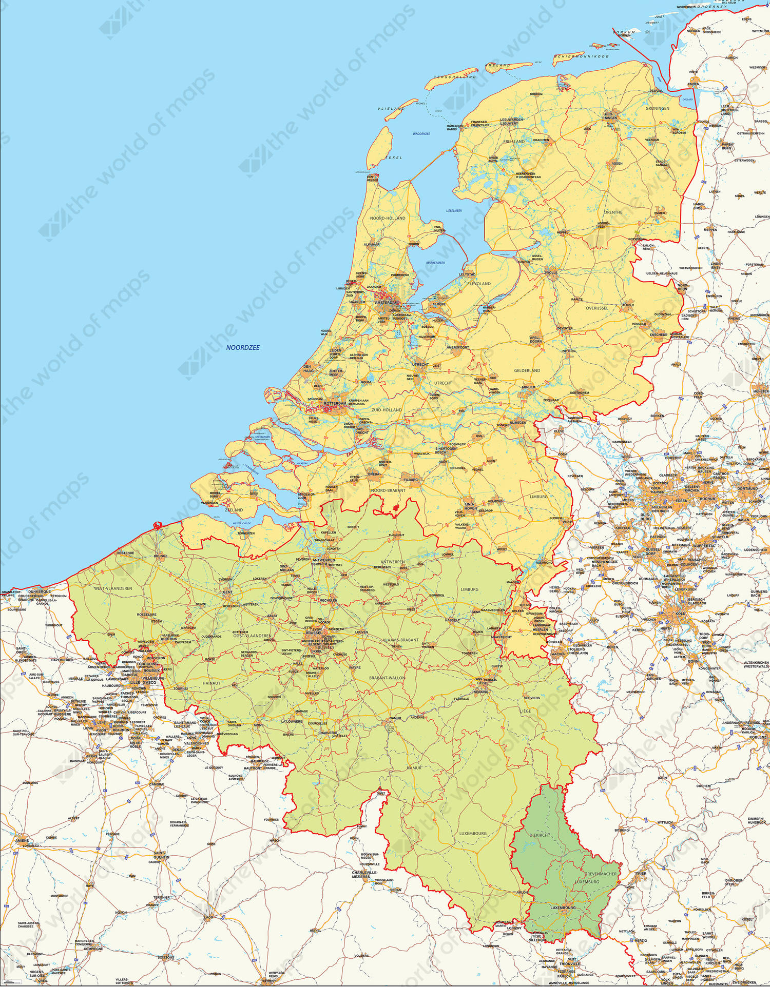 Benelux Map   NL ST BEN 335 Complete 3000PIX INT 